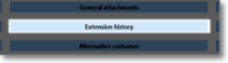 From Add Item in Template Maintenance select the Extension history button shown here.