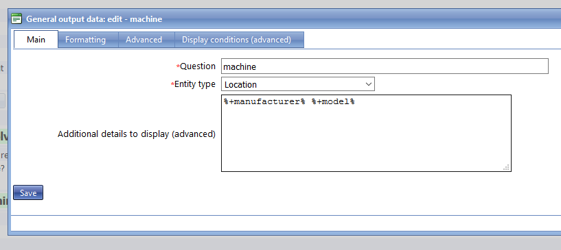 Item Type - General output data