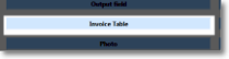 From Add Item in Template Maintenance select the Invoice table button shown here.