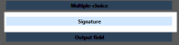 From Add Item in Template Maintenance select the Signature button shown here.